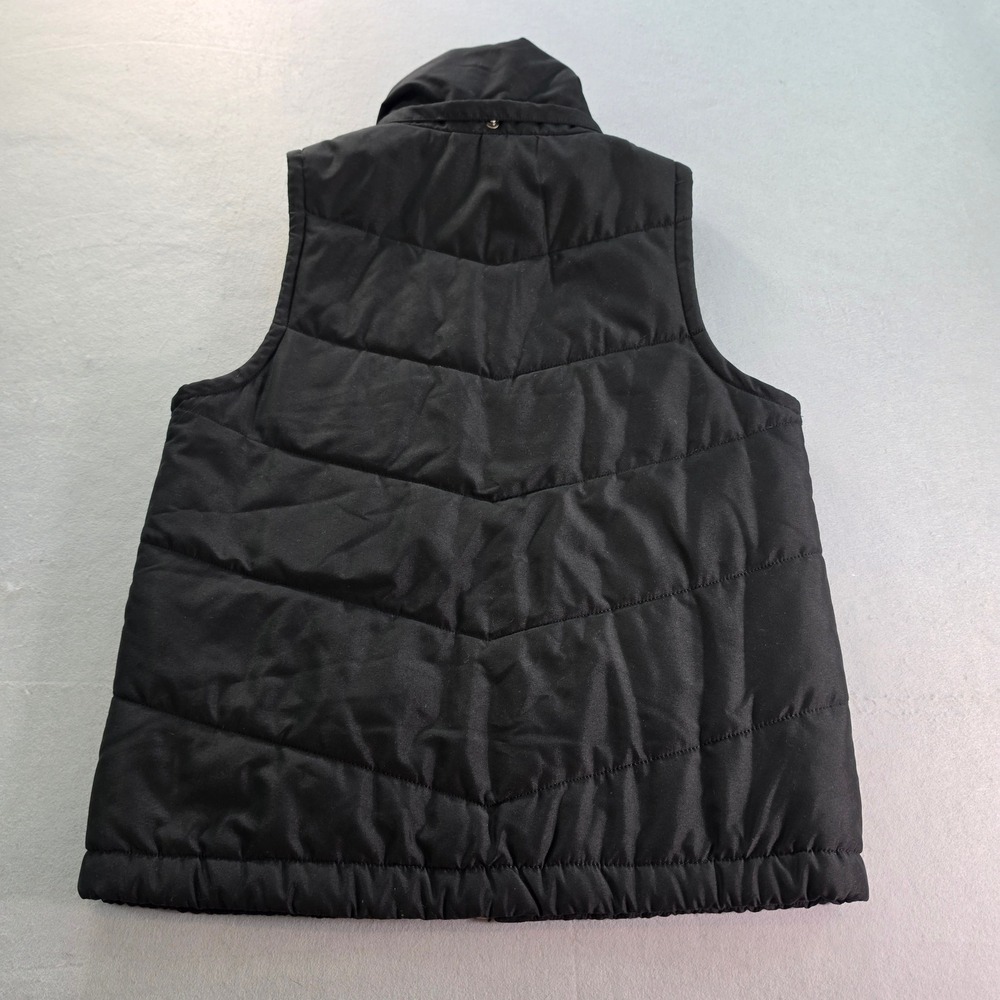 Vans Womens Puffer Vest Black Chevron Quilted Full Zip Sleeveless Jacket Small - Picture 4 of 7